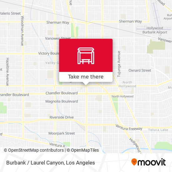 Burbank / Laurel Canyon map