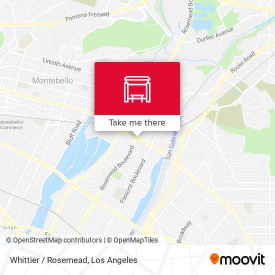 Mapa de Whittier / Rosemead