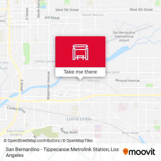Mapa de San Bernardino - Tippecanoe Metrolink Station