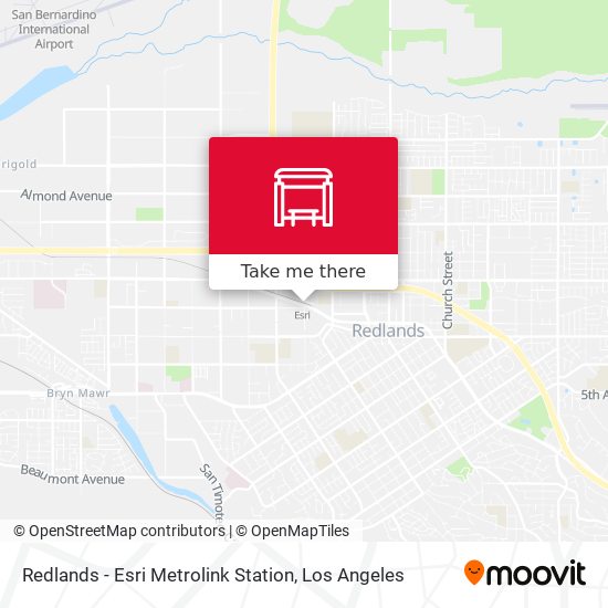 Redlands - Esri Metrolink Station map