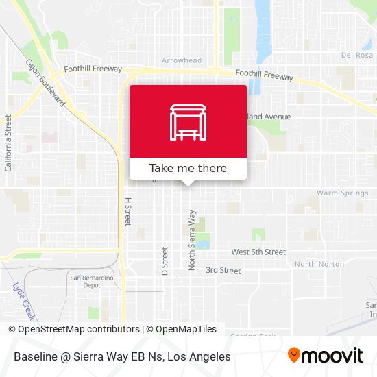 Baseline @ Sierra Way EB Ns map