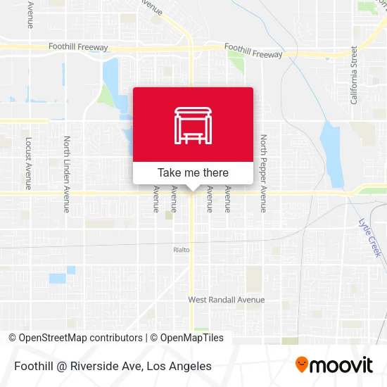 Foothill @ Riverside Ave map