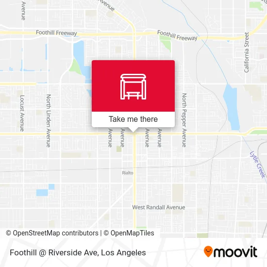 Foothill @ Riverside Ave map