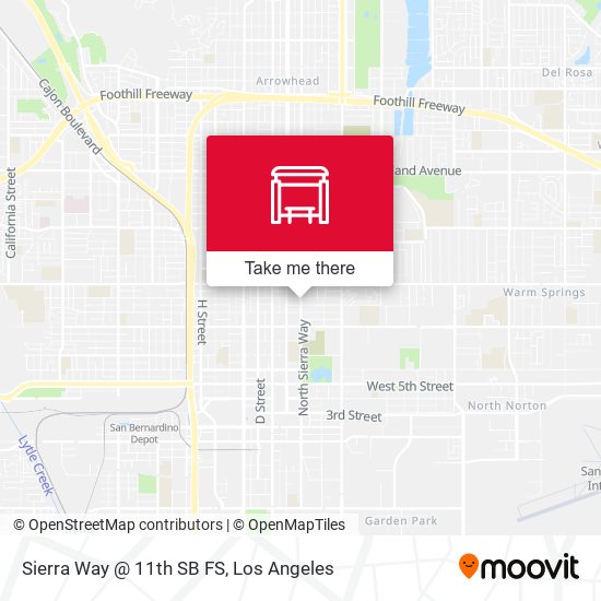 Sierra Way @ 11th SB FS map