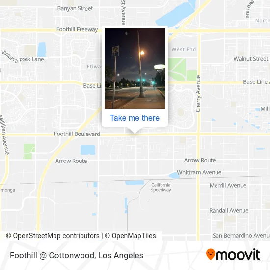 Foothill @ Cottonwood map