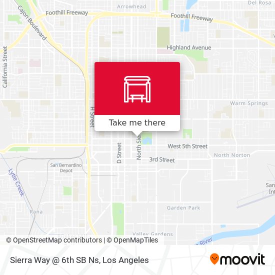 Mapa de Sierra Way @ 6th SB Ns