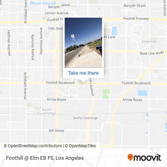 Mapa de Foothill @ Elm EB FS