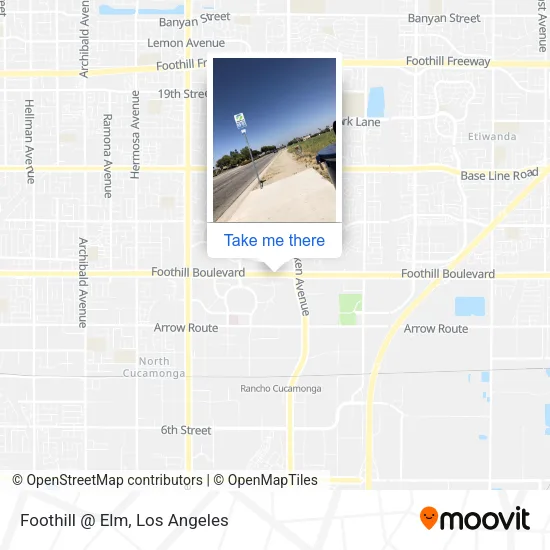 Foothill @ Elm map