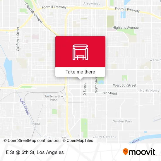 Mapa de E St @ 6th St
