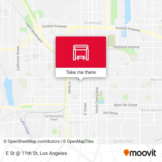 E St @ 11th St map