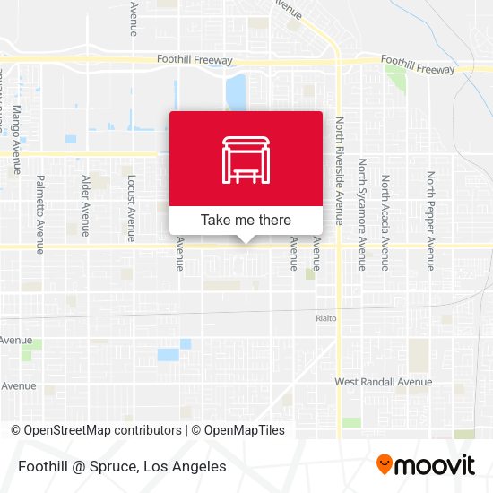 Foothill @ Spruce map
