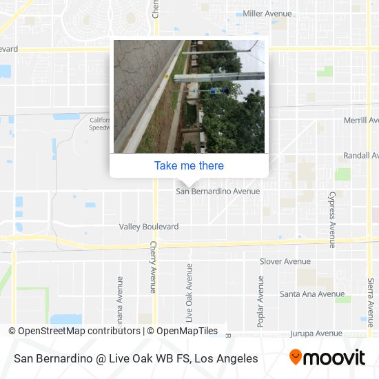 San Bernardino @ Live Oak WB FS map