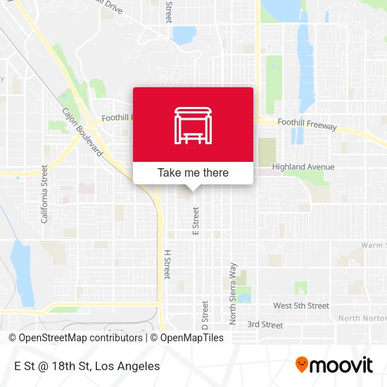 E St @ 18th St map