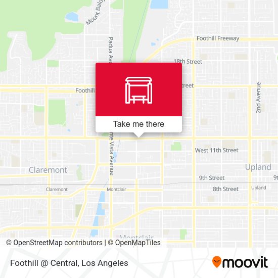 Foothill @ Central map
