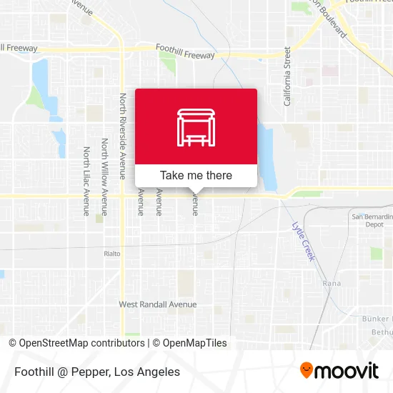 Foothill @ Pepper map