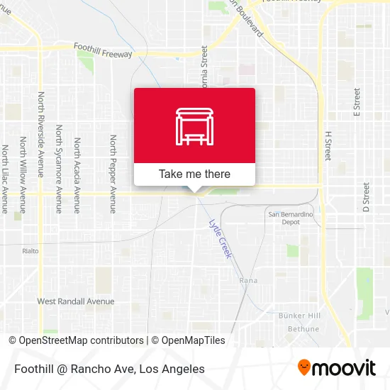 Foothill @ Rancho Ave map