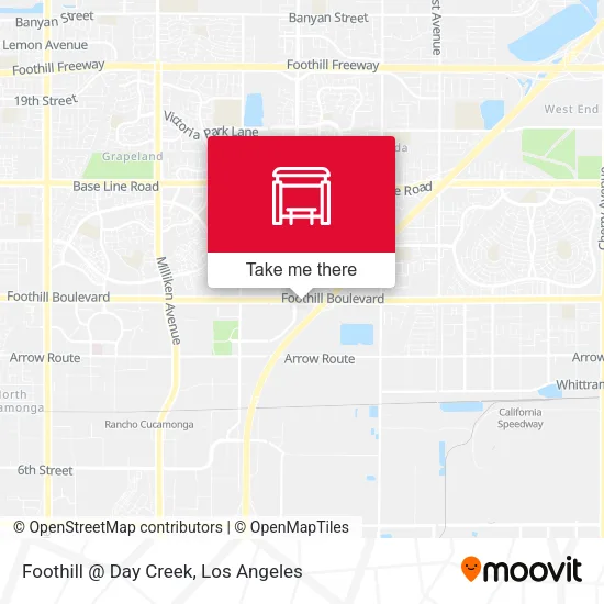 Foothill @ Day Creek map