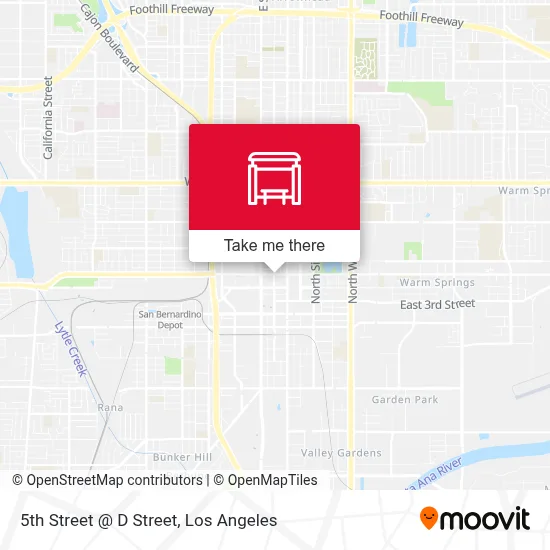 5th Street @ D Street map