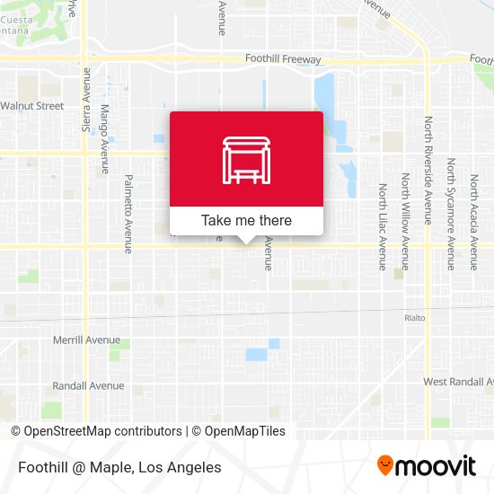 Foothill @ Maple map