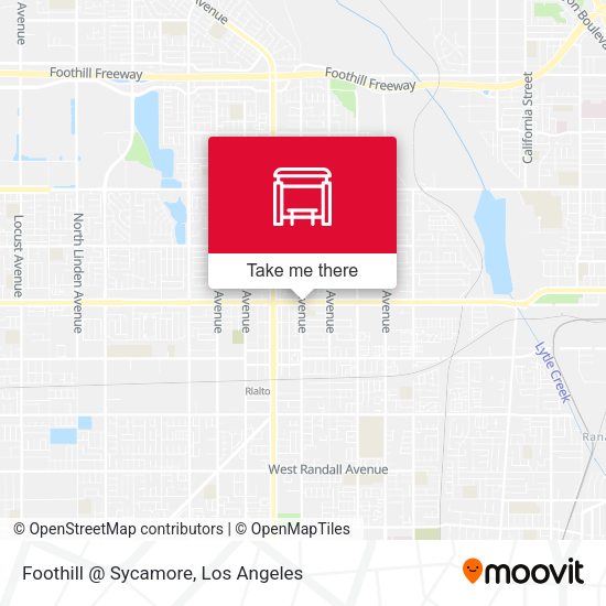 Foothill @ Sycamore map
