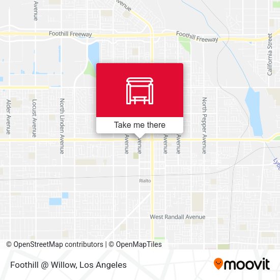 Foothill @ Willow map