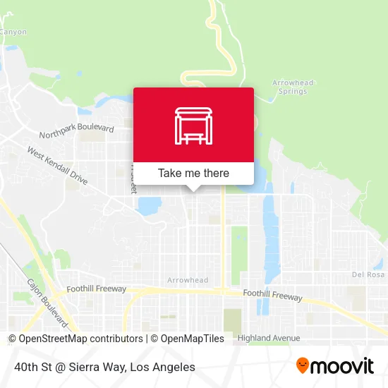 40th St @ Sierra Way map