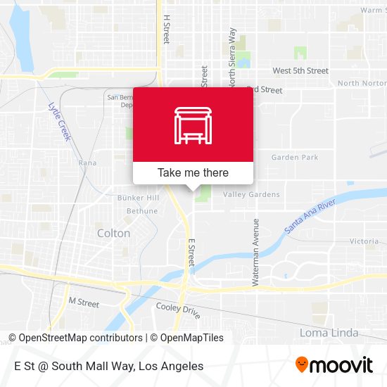 E St @ South Mall Way map