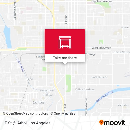 E St @ Athol map