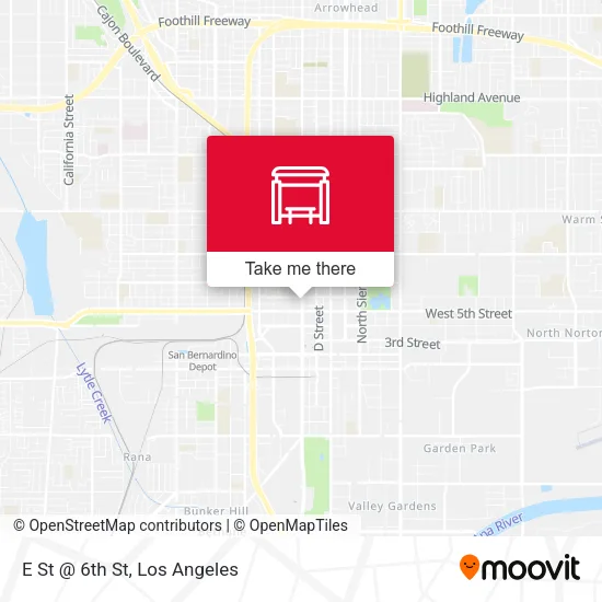 E St @ 6th St map