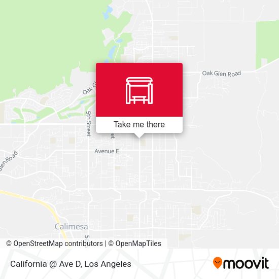 California @ Ave D map