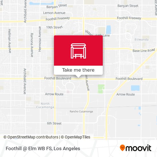 Foothill @ Elm WB FS map