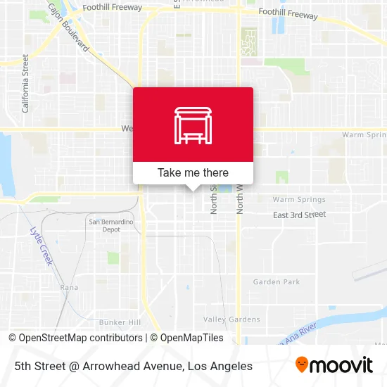 5th Street @ Arrowhead Avenue map