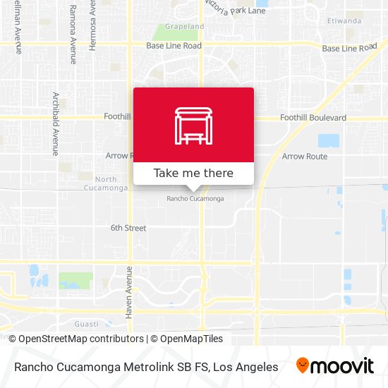 Mapa de Rancho Cucamonga Metrolink SB FS