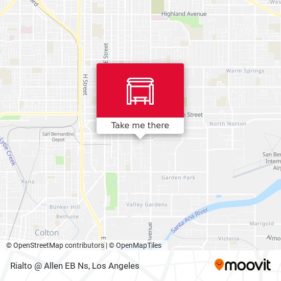 Rialto @ Allen EB Ns map