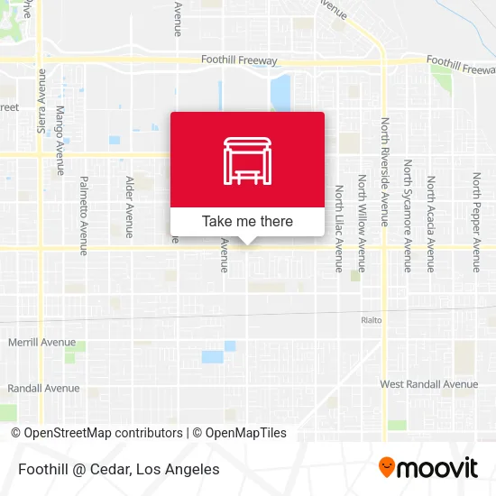 Foothill @ Cedar map