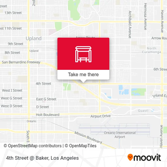 4th Street @ Baker map