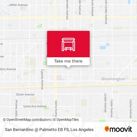 San Bernardino @ Palmetto EB FS map