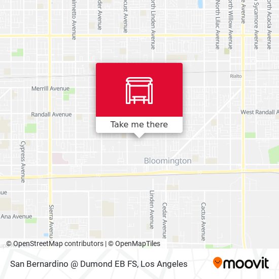 San Bernardino @ Dumond EB FS map