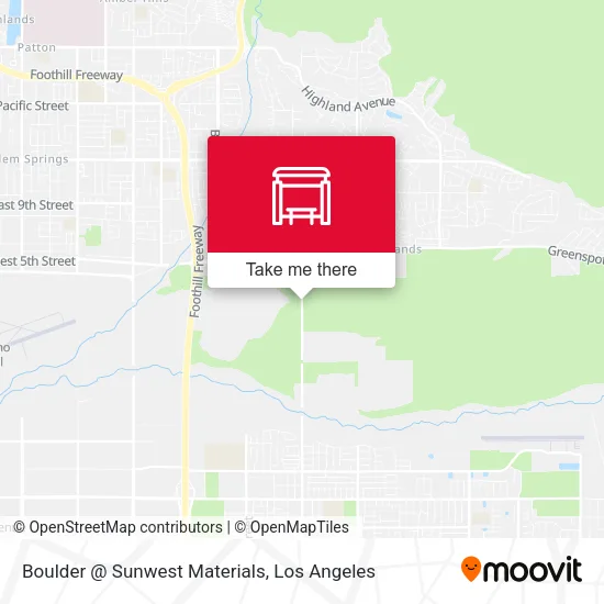 Boulder @ Sunwest Materials map