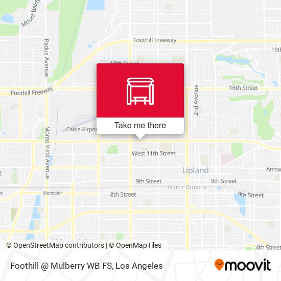 Foothill @ Mulberry WB FS map