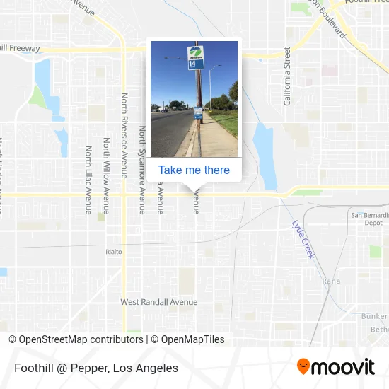 Foothill @ Pepper map