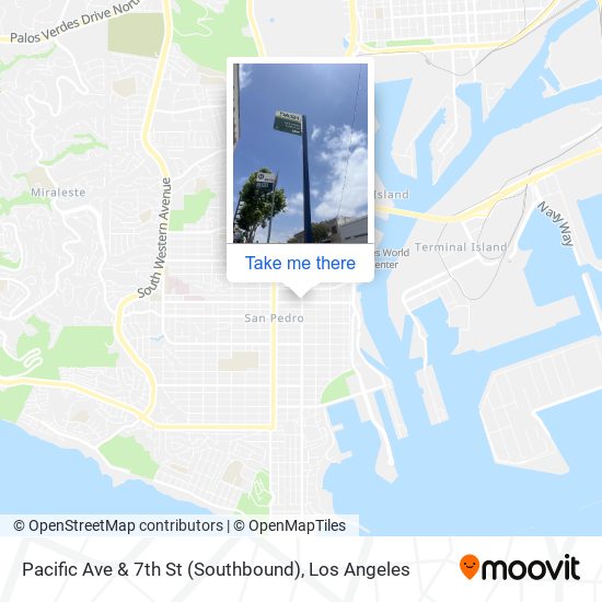 Mapa de Pacific Ave & 7th St (Southbound)