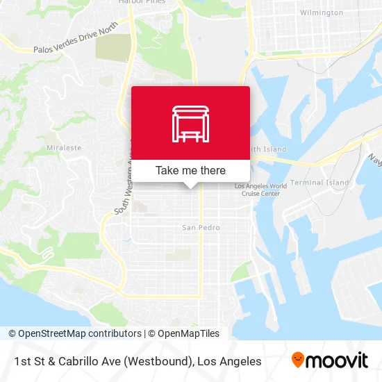 1st St & Cabrillo Ave (Westbound) map