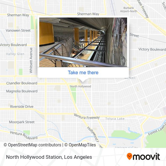 North Hollywood Station map