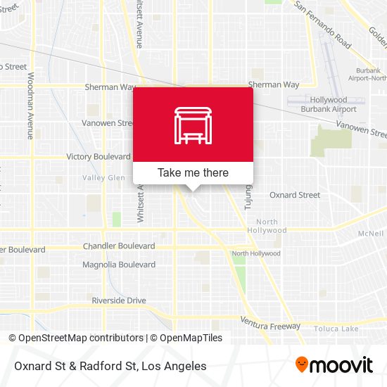 Oxnard St & Radford St map