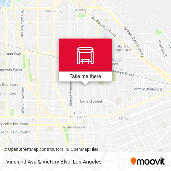 Vineland Ave & Victory Blvd map