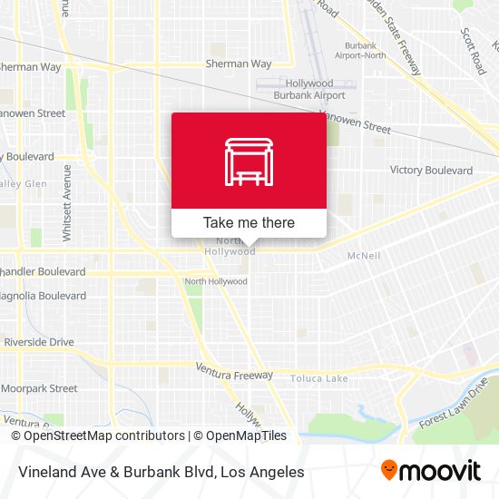 Vineland Ave & Burbank Blvd map