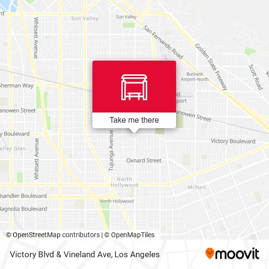 Victory Blvd & Vineland Ave map