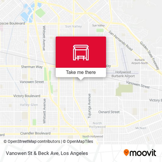 Vanowen St & Beck Ave map