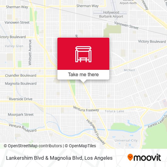 Mapa de Lankershim Blvd & Magnolia Blvd